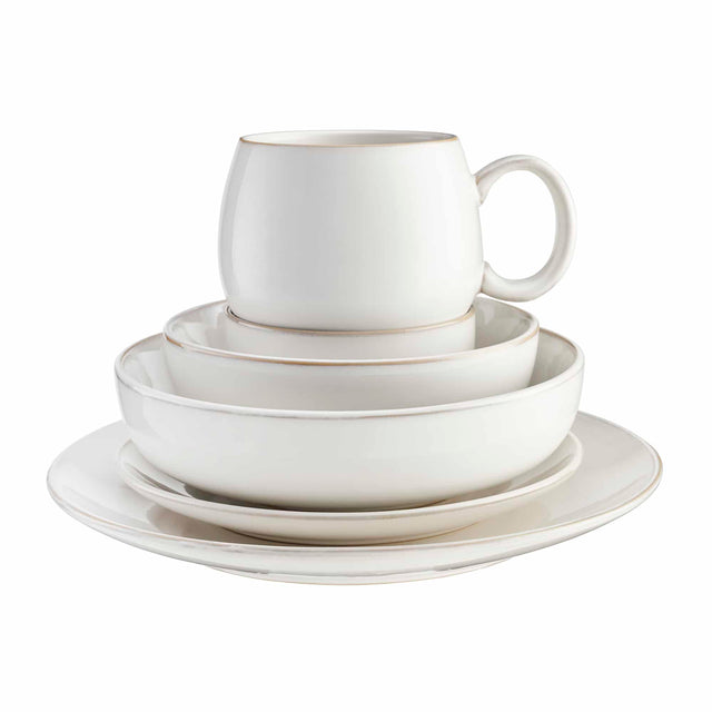 Cooks Professional Nordic Stoneware 24 Piece Dinner Set | White