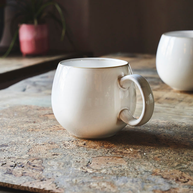 Cooks Professional Set of 4 Nordic Stoneware Mugs | 490ml | White