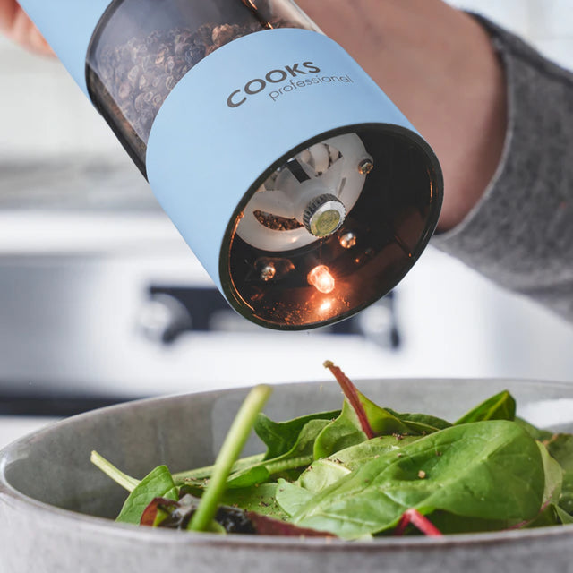 Cooks Professional Electric Salt and Pepper Mill Set | Blue