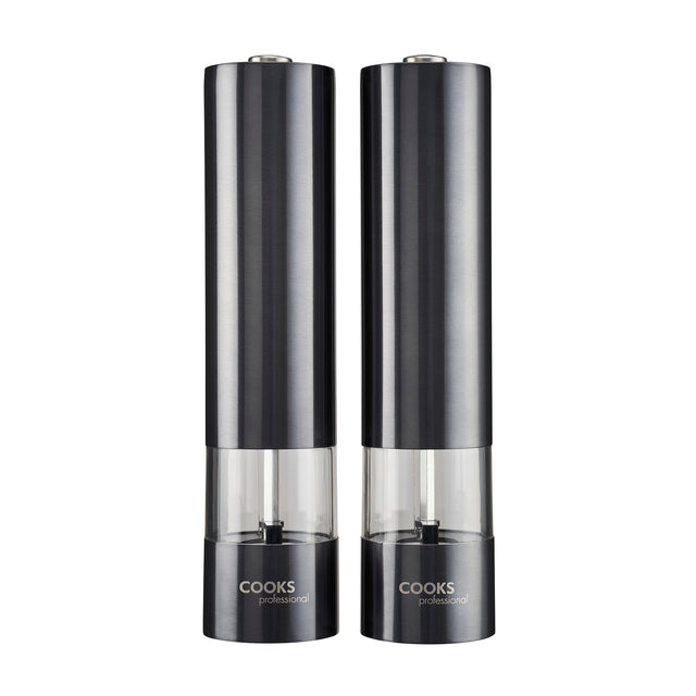 Cooks Professional Electric Salt and Pepper Mill Set | Graphite