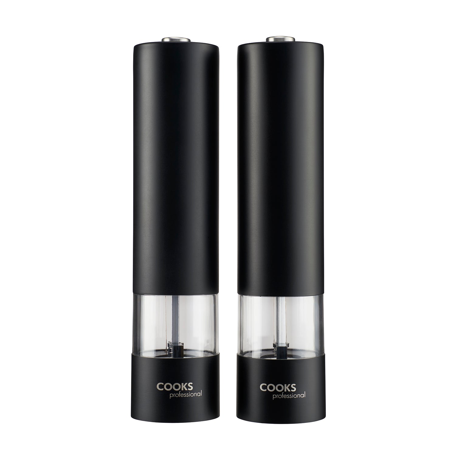 Cooks Professional Electric Salt and Pepper Mill Set | Black