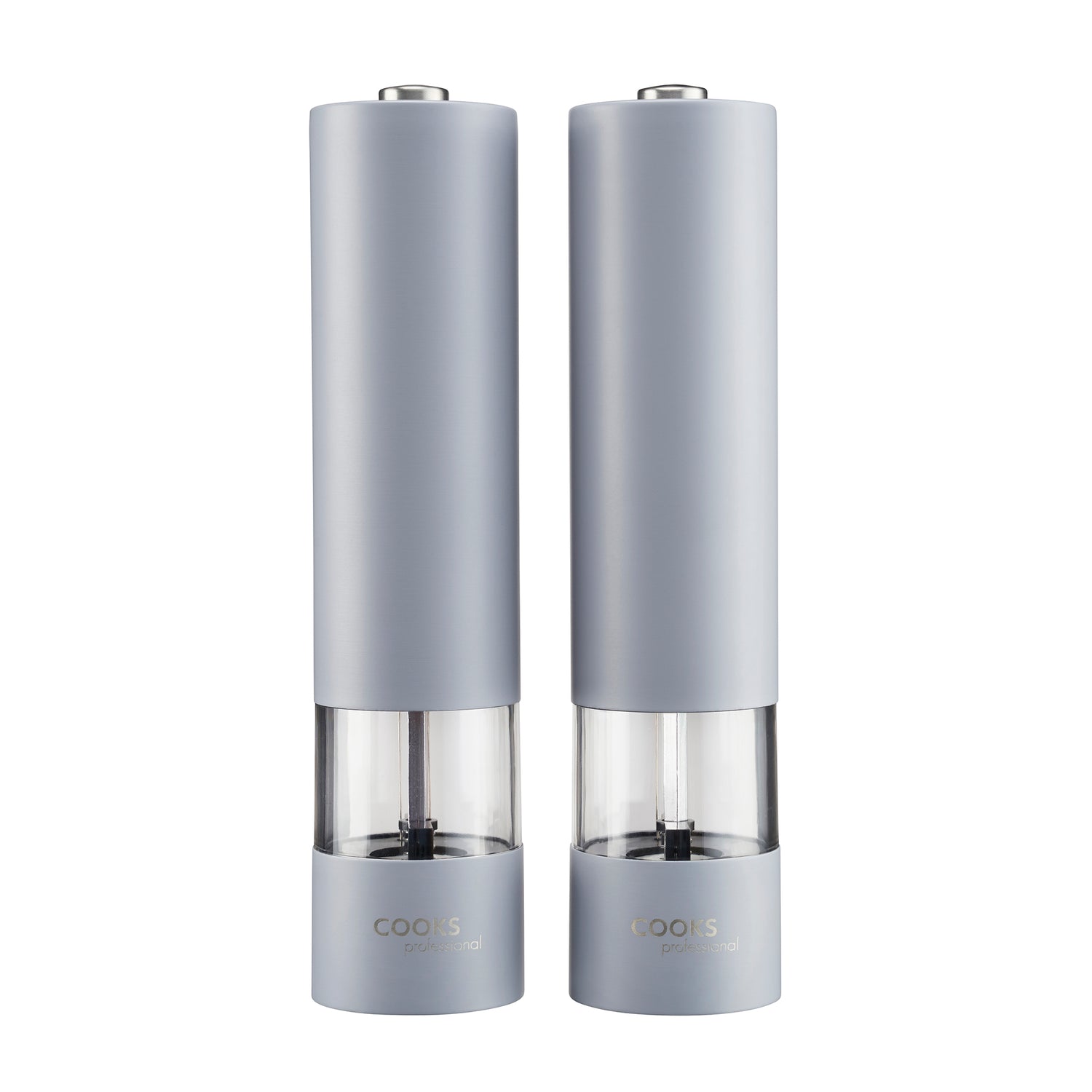 Cooks Professional Electric Salt and Pepper Mill Set | Grey