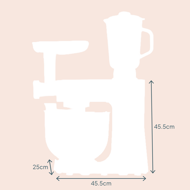Cooks Professional Multi Function 6.2L Stand Mixer | Teal / Rose Gold
