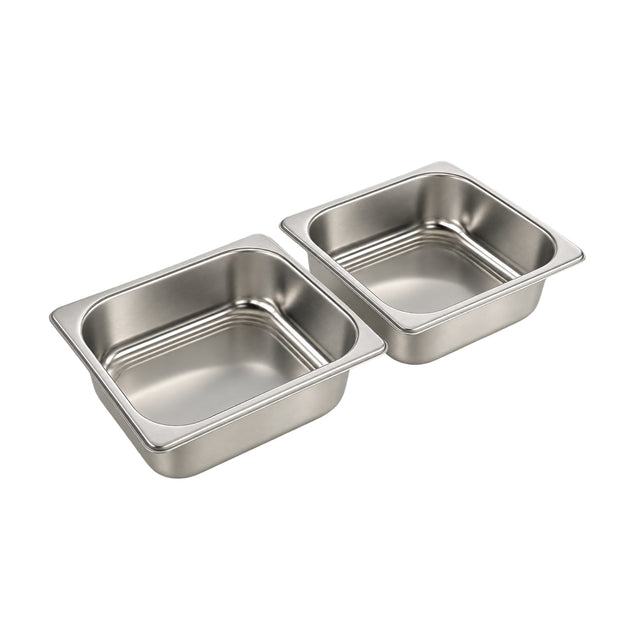 Cooks Professional Set of 2 Buffet Warmer Trays | Small 1.2L | 17.5cm x 16.5 x 6cm