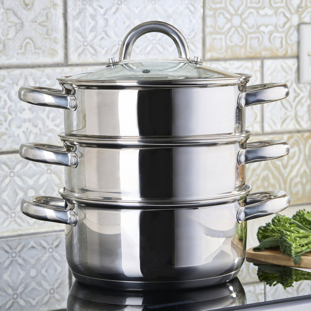 Cooks Professional 3 Tier Stainless Steel Steamer | 16cm