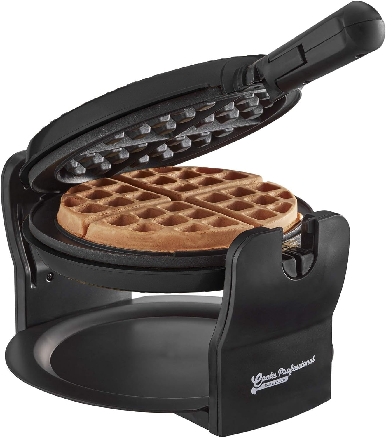 Cooks Professional Rotary Waffle Maker | Black