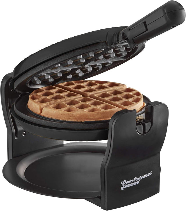 Cooks Professional Rotary Waffle Maker | Black