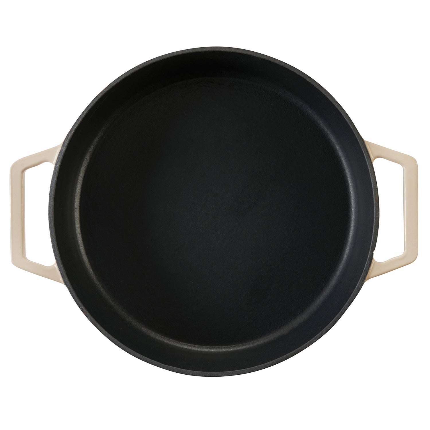 Cooks Professional 28cm Shallow Cast Iron Casserole | Off White