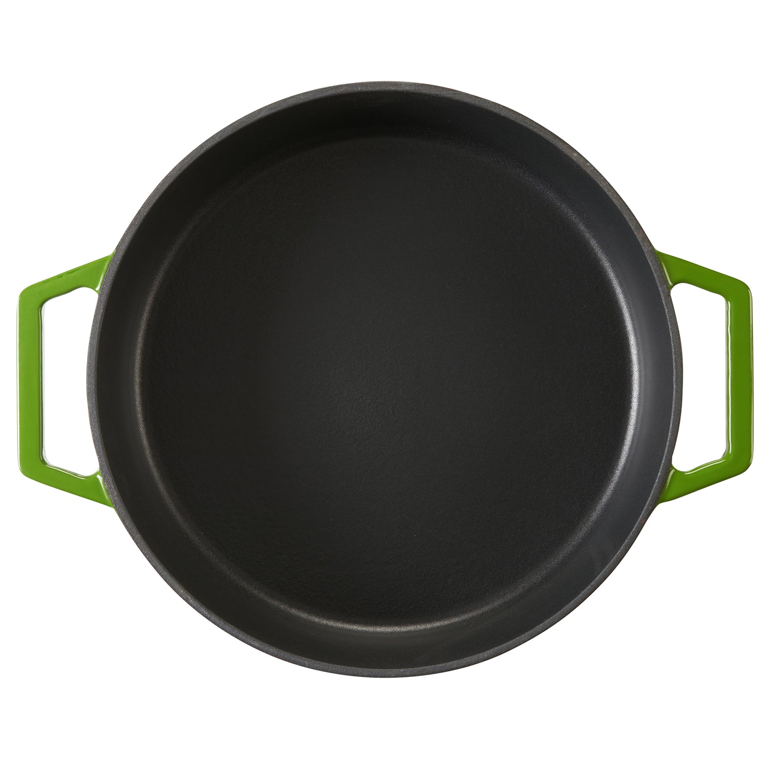 Cooks Professional 28cm Shallow Cast Iron Casserole | Graduated Green