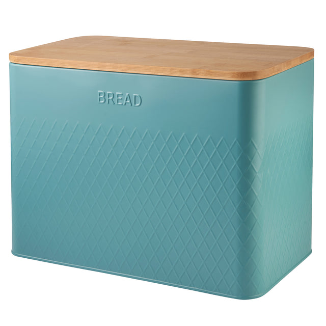 Cooks Professional 5 Piece Square Kitchen Storage Set with Bamboo Lids | Teal