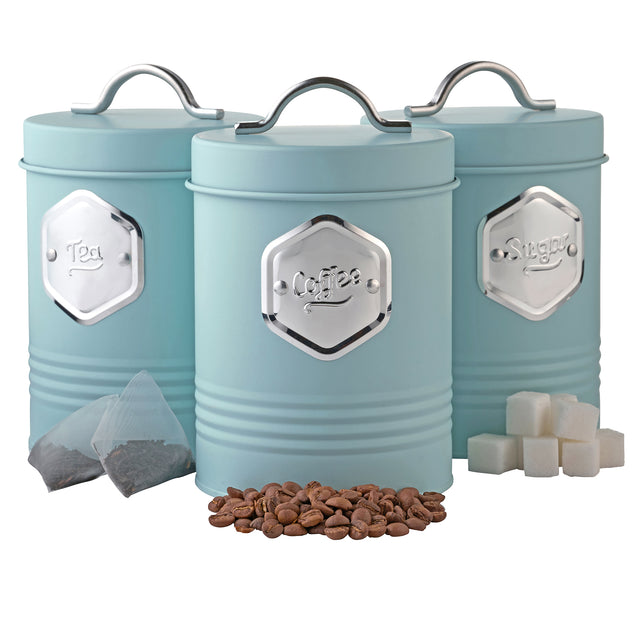 Cooks Professional 3 Piece Kitchen Storage Set | Blue / Silver