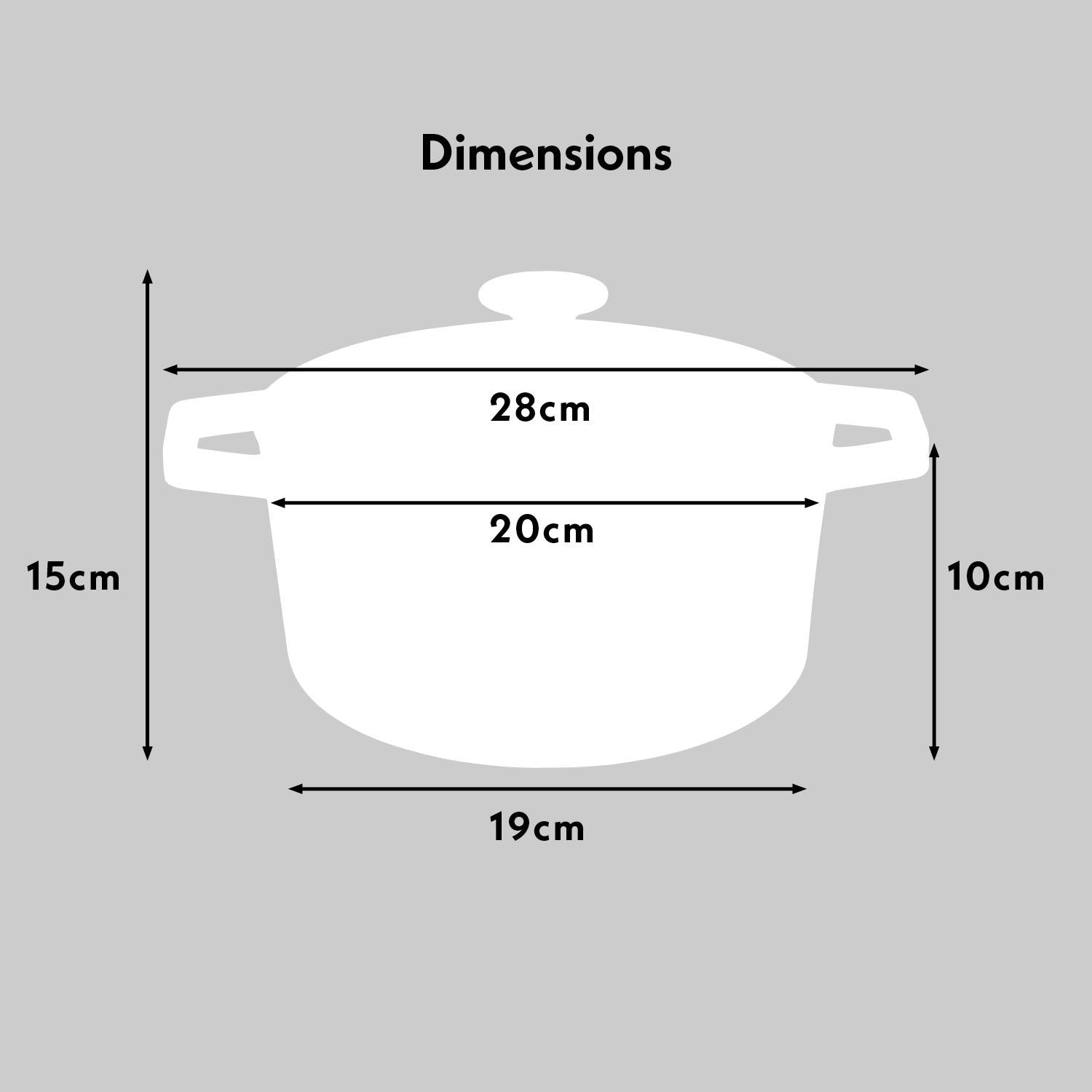Cooks Professional 20cm Cast Iron Casserole | Graduated Orange
