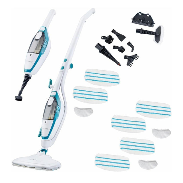 Zennox Multi-Functional Steam Mop | with 9pc Cleaning Pad and Cloth Set