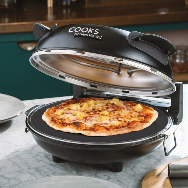 Cooks Professional Electric Pizza Oven Set | Black