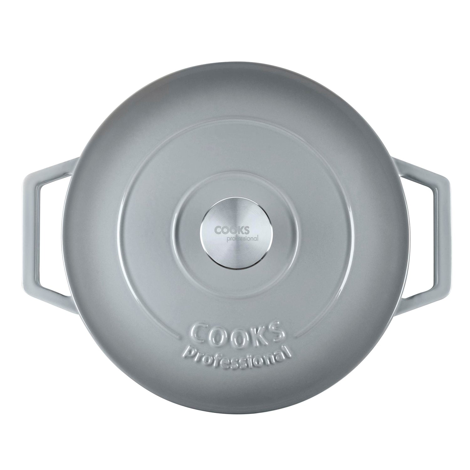 Cooks Professional 26cm Cast Iron Casserole | Graduated Grey