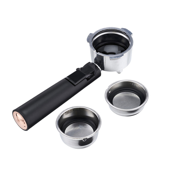 Cooks Professional Retro Espresso Machine Portafilter and Filter Twin Pack | Black/Copper