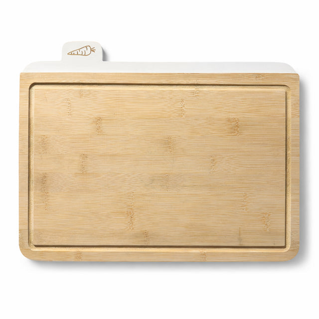 Cooks Professional 1 Piece Bamboo Index Chopping Vegetable Board | White Tabs