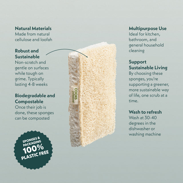 Cooks Professional Eco Sponge Scourers | Multi Pack