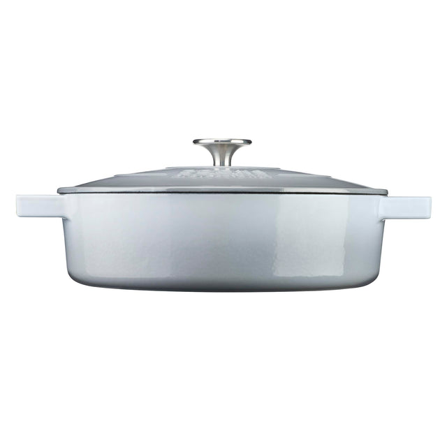 Cooks Professional 28cm Shallow Cast Iron Casserole | Graduated Grey