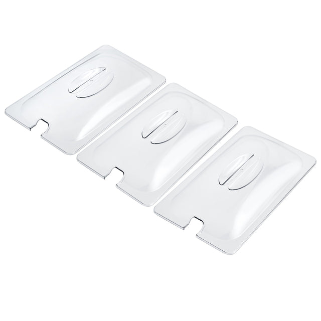 Cooks Professional Set of 3 Clear Lids for 3 Section Buffet Warmer | 31cm x 16.5cm