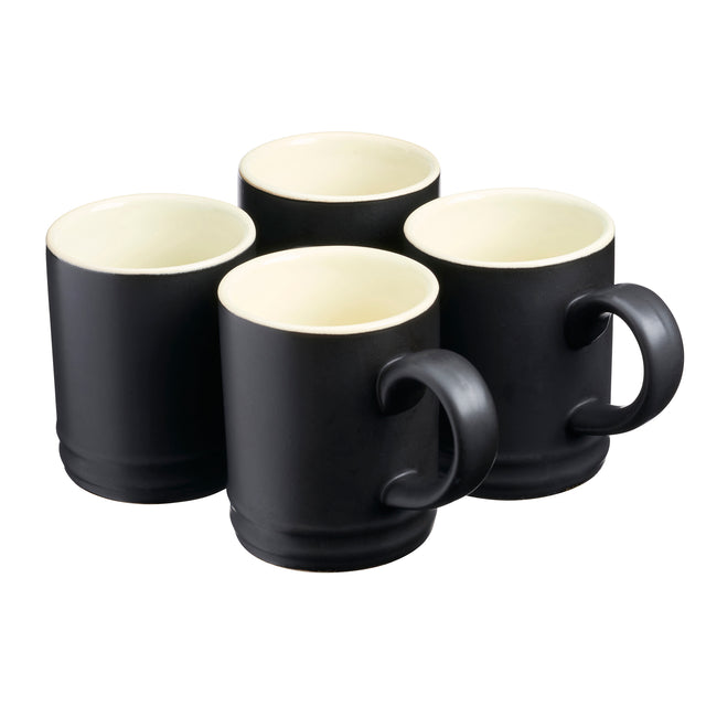 Cooks Professional 4 Piece Espresso Cup Set | Matt Black
