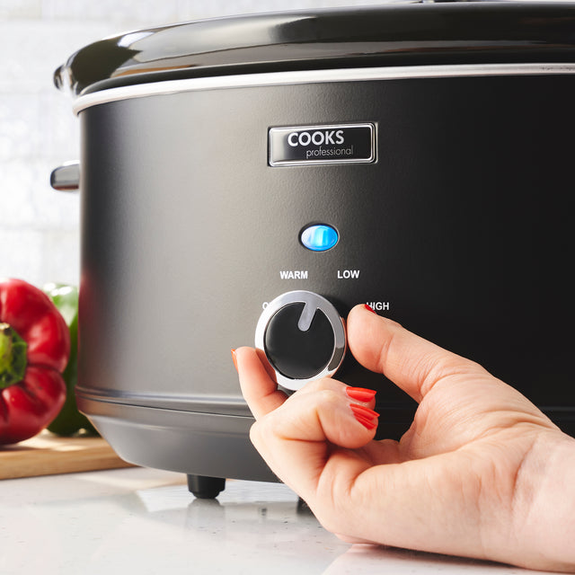 Cooks Professional 6.5L Slow Cooker | Black