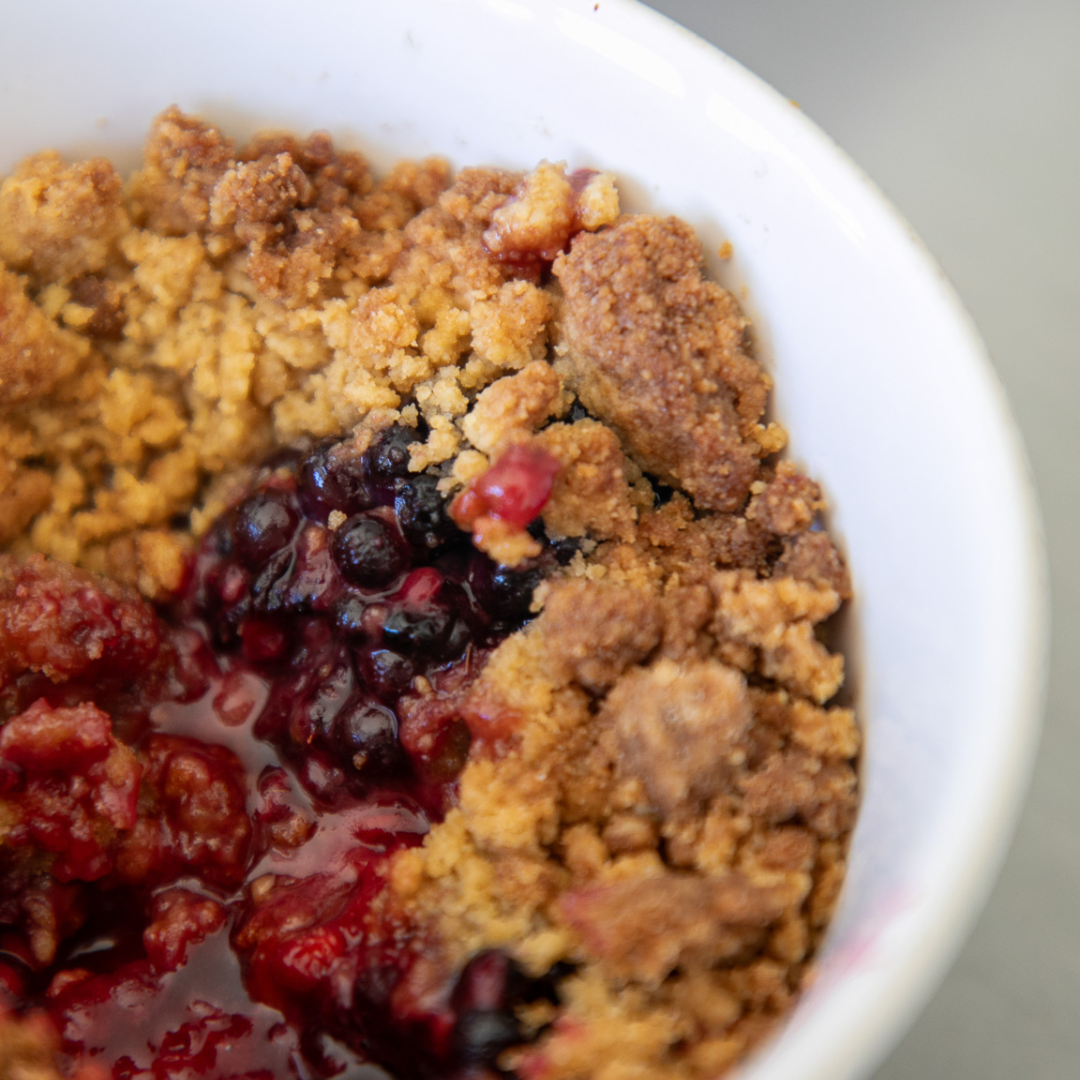 Air Fryer Blackberry Crumble