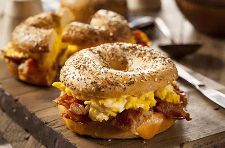 Bacon, Cheddar & Poached Egg Bagel