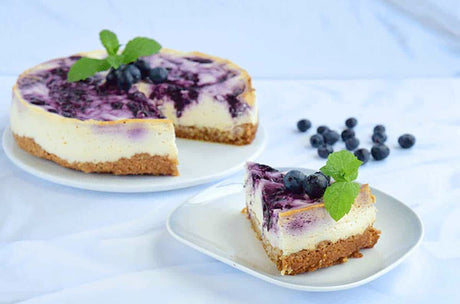 Blueberry Swirl Cheesecake