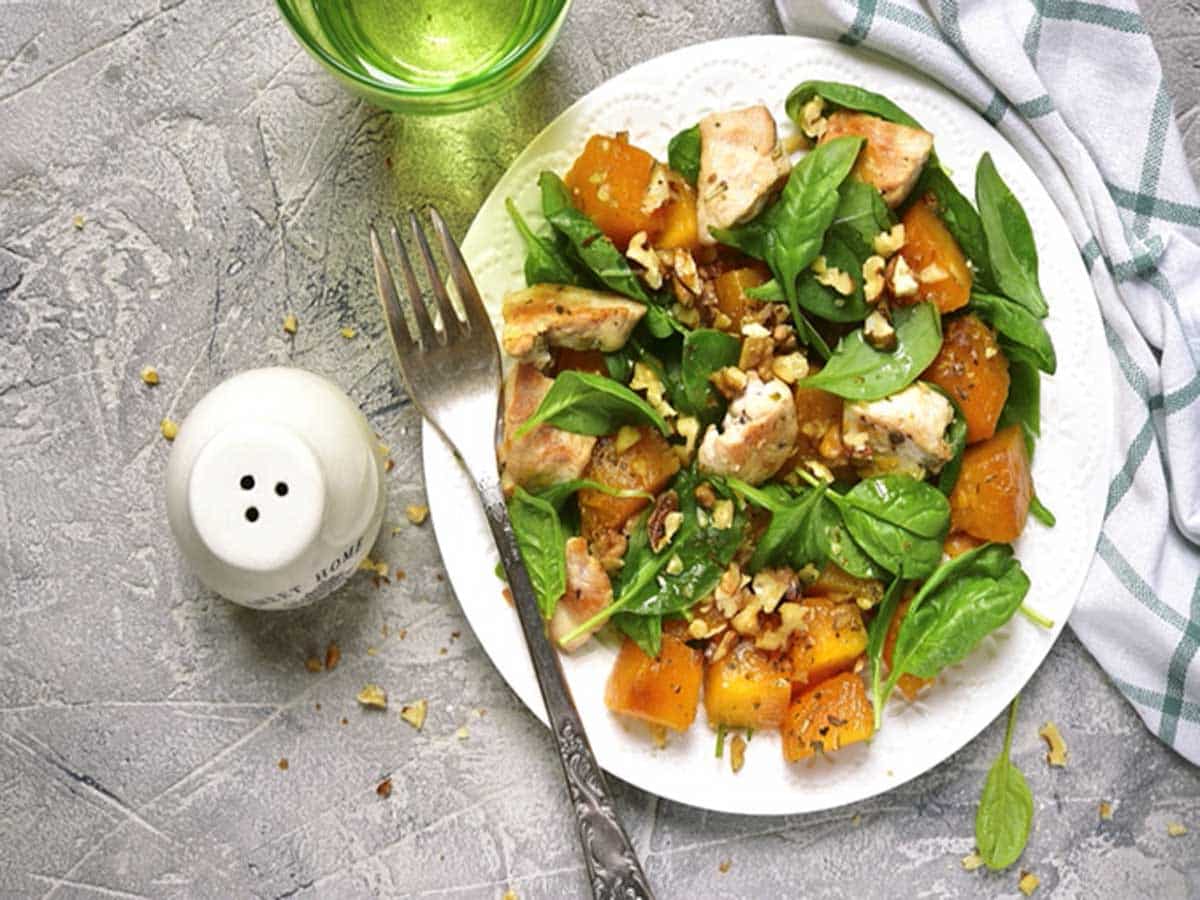 Chicken & Roast Pumpkin Salad