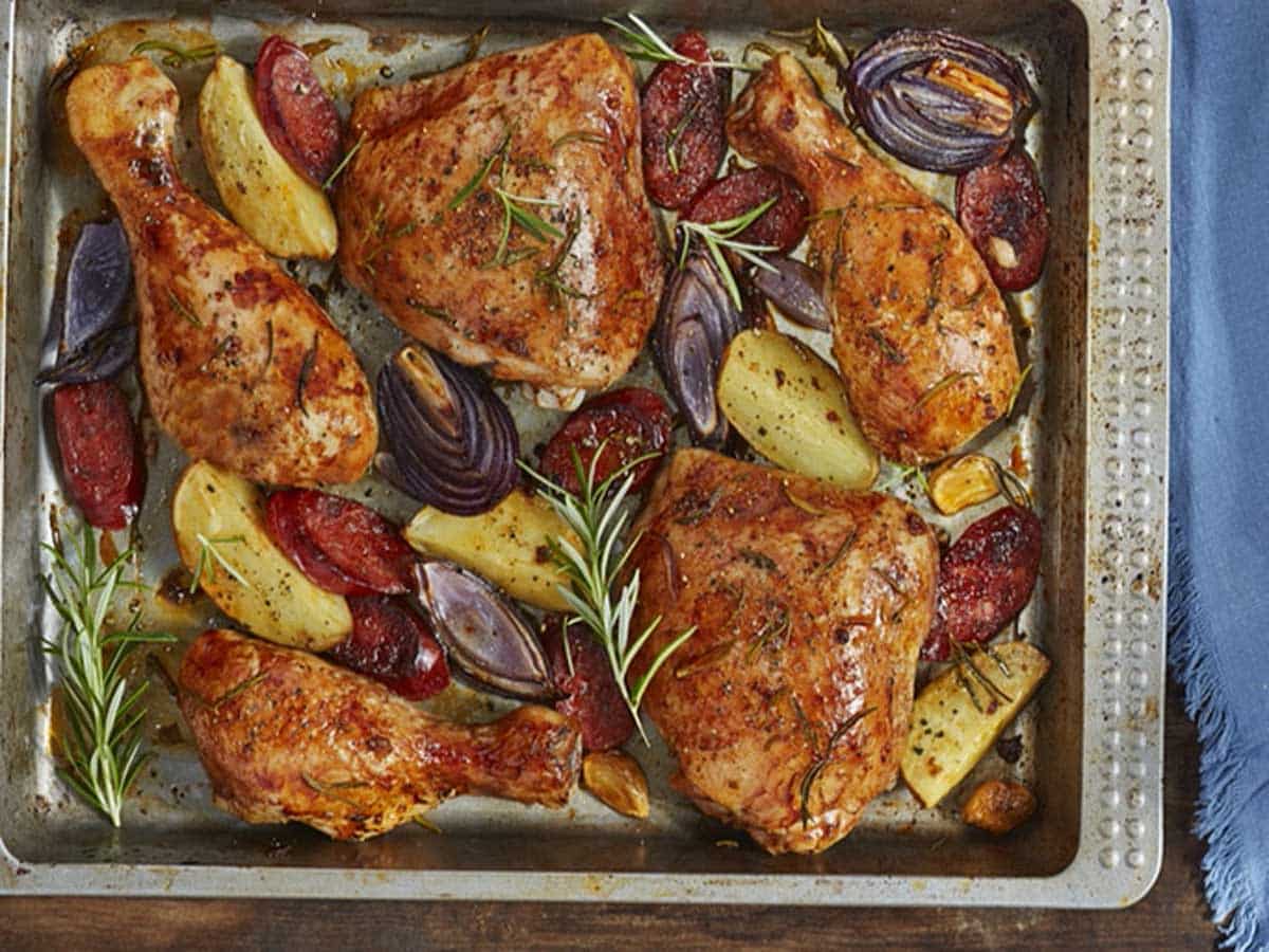 Harissa Chicken Traybake