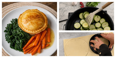 Butter bean, Courgette & Miso Pies