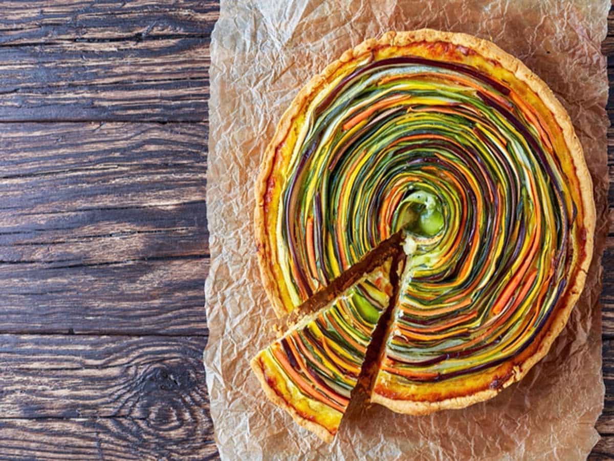 Summer Vegetable & Pesto Tart