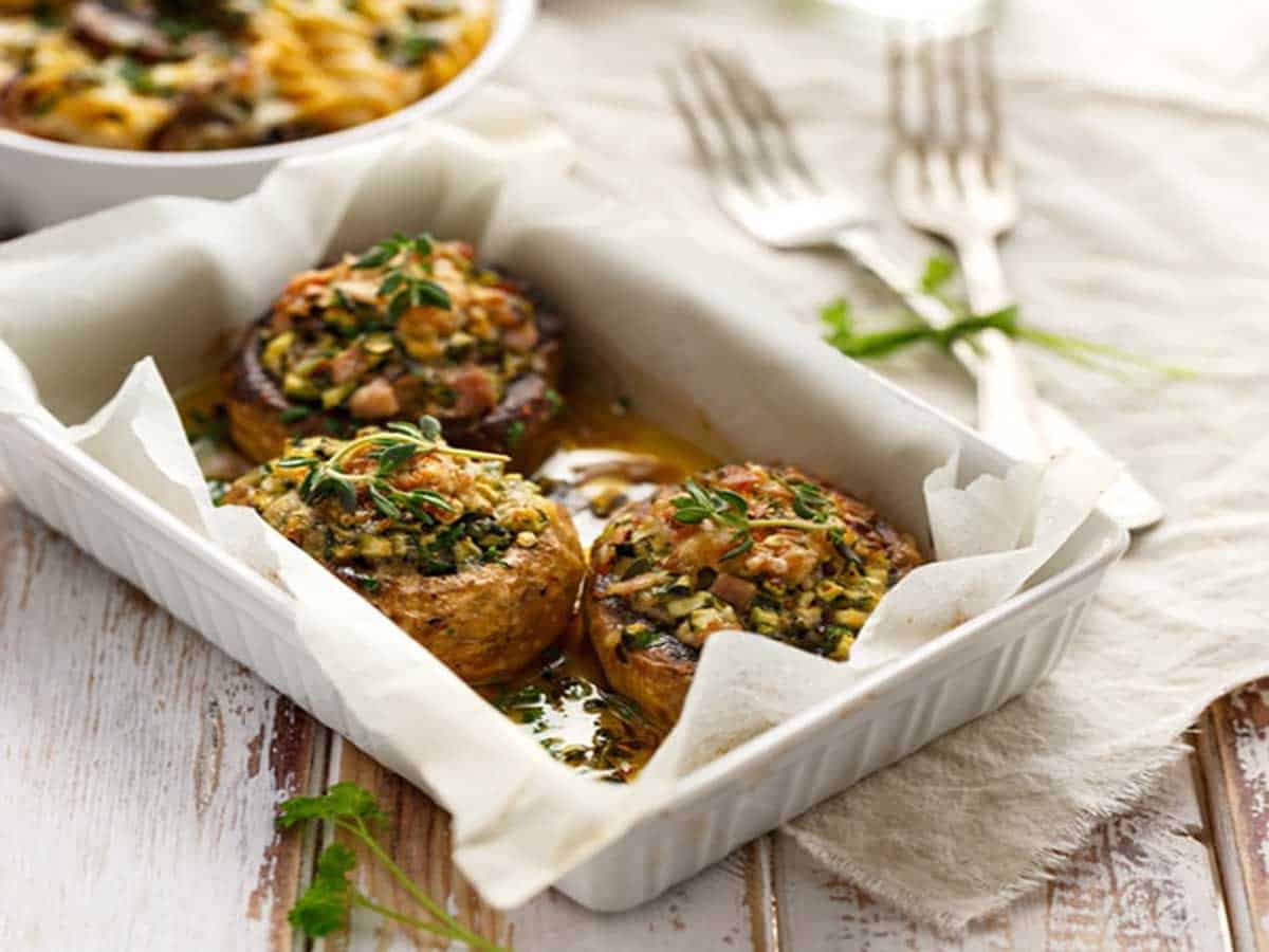 Turkey Stuffed Mushrooms