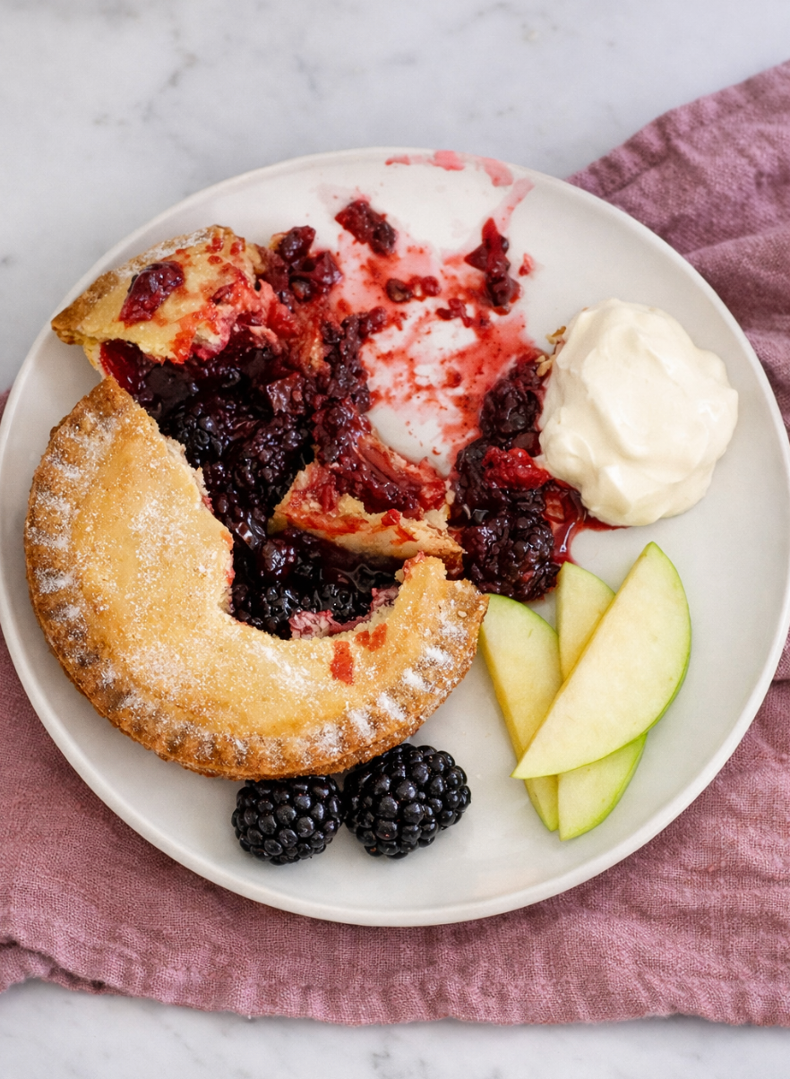 Apple and Blackberry Pies