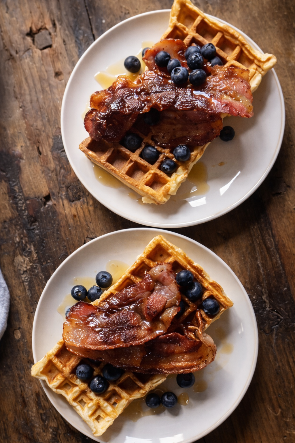 Bacon, Blueberry and Maple Waffles