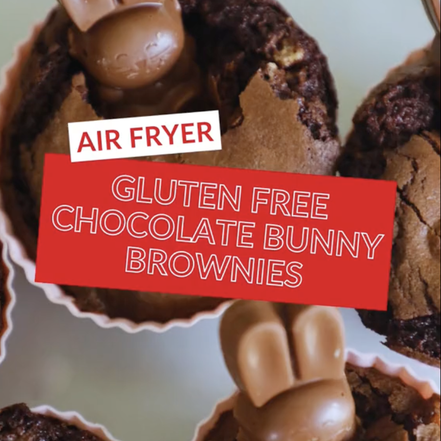 Gluten-Free Air Fryer Chocolate Bunny Brownies