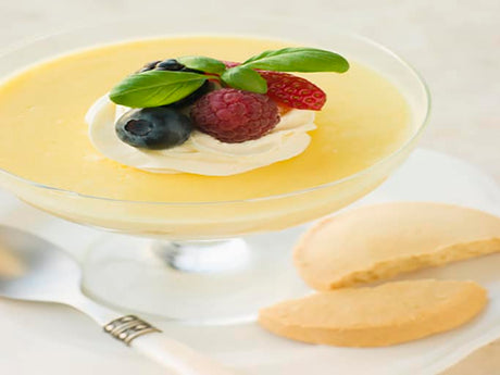 Lemon Posset with Almond Shortbread