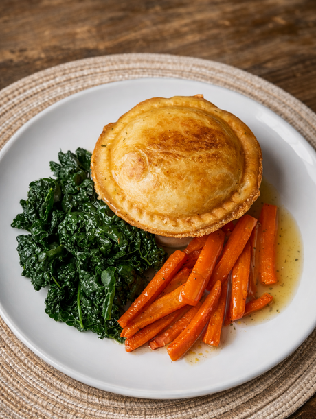Butter bean, Courgette & Miso Pies