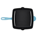 Cook Professional Cast Iron Frying Pan & Skillet 2 Piece Set | Teal