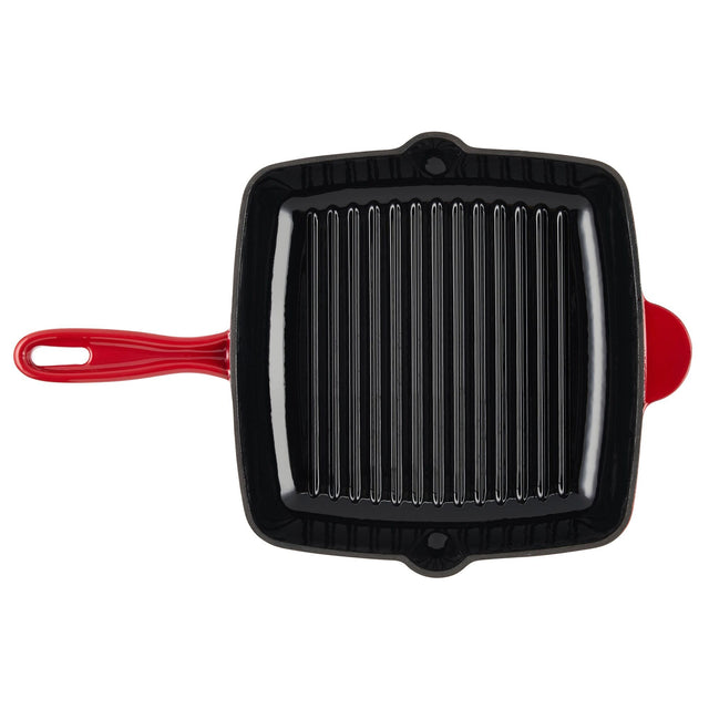Cook Professional Cast Iron Frying Pan & Skillet 2 Piece Set | Red