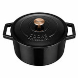 Cooks Professional 26cm Cast Iron Casserole | Black