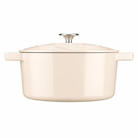 Cooks Professional 26cm Cast Iron Casserole | Ivory
