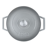 Cooks Professional 26cm Cast Iron Casserole | Grey