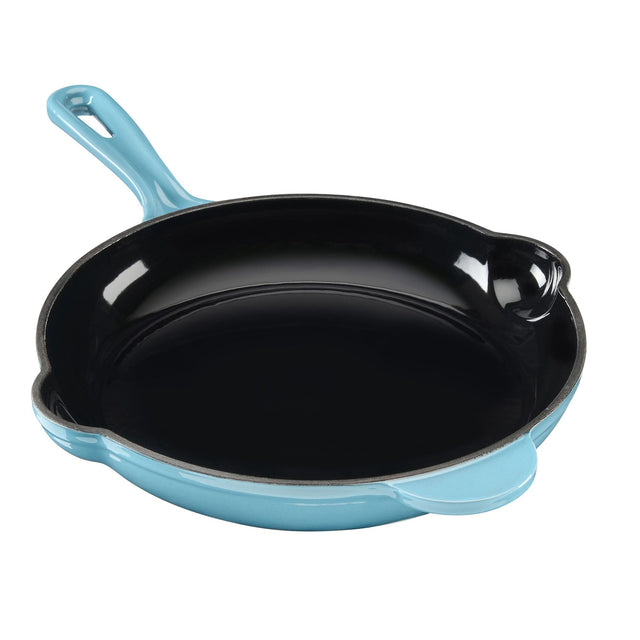 Cooks Professional Cast Iron Frying Pan | Teal