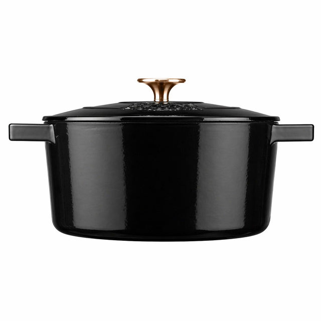 Cooks Professional 26cm Cast Iron Casserole | Black