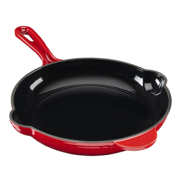 Cooks Professional Cast Iron Frying Pan | Red