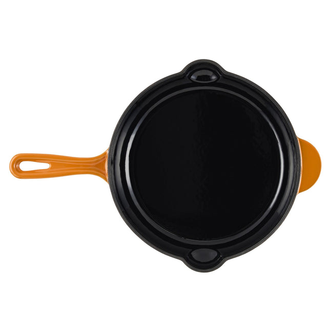 Cook Professional Cast Iron Frying Pan & Skillet 2 Piece Set | Orange