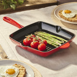 Cooks Professional Cast Iron Skillet Pan | Red