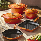 Cooks Professional Set of 5 Cast Iron | Orange